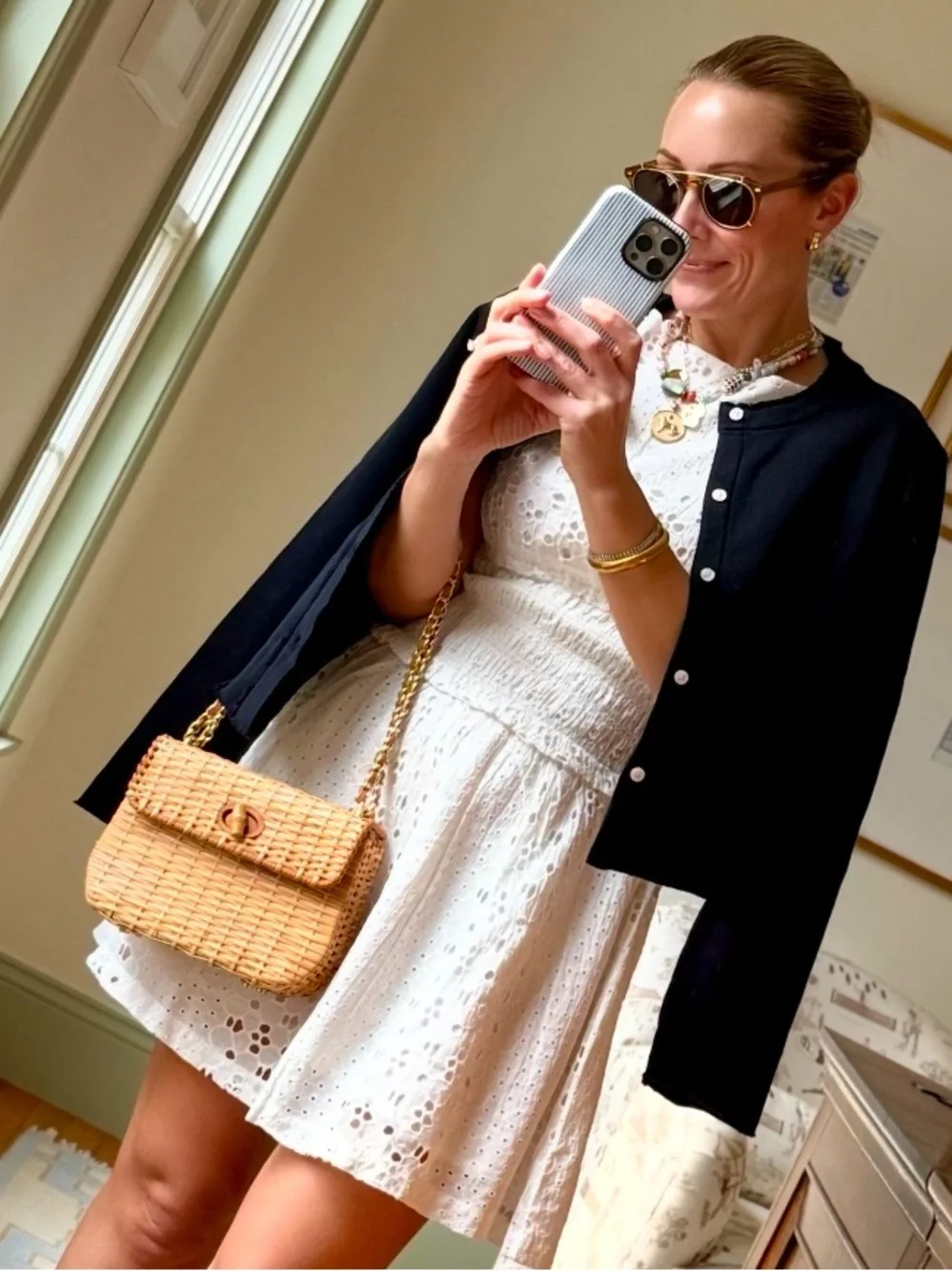 Hill House White Eyelet Nap Dress - Picture 3 of 4